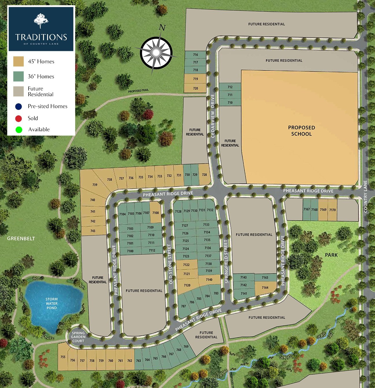 site plan of Traditions Of Country Lane